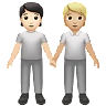 People Holding Hands: Light Skin Tone, Medium-Light Skin Tone Emoji 🧑🏻‍🤝‍🧑🏼 image - Apple style