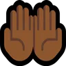 Palms Up Together: Medium-Dark Skin Tone Emoji 🤲🏾 image - Microsoft Windows 10 Segoe UI Emoji style