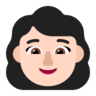 Woman: Light Skin Tone Emoji 👩🏻 image - Microsoft Classic 2D style