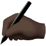 Writing Hand: Dark Skin Tone Emoji ✍🏿 image - Apple style