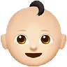 Baby: Light Skin Tone Emoji 👶🏻 image - Apple style