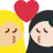 Kiss: Woman, Woman, Medium-Light Skin Tone, Light Skin Tone