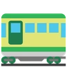 Wagon de chemin de fer Emoji 🚃 image - Skype style