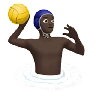 Man Playing Water Polo: Dark Skin Tone Emoji 🤽🏿‍♂️ image - Apple style