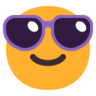 Uśmiechnięta twarz z okularami przeciwsłonecznymi Emoji 😎 image - Microsoft Classic 2D style