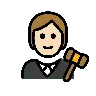 Judge: Light Skin Tone Emoji 🧑🏻‍⚖️ image - OpenMoji style