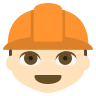 Construction Worker: Light Skin Tone Emoji 👷🏻 image - EmojiTwo style