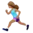 Woman Running: Medium Skin Tone