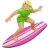 Woman Surfing: Medium-Light Skin Tone