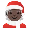 Mx Claus: Dark Skin Tone Emoji 🧑🏿‍🎄 image - Google Noto Color style