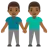 Men Holding Hands: Medium-Dark Skin Tone