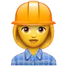 Woman Construction Worker Emoji 👷‍♀️ image - WhatsApp style