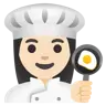 Woman Cook: Light Skin Tone Emoji 👩🏻‍🍳 image - Google Noto Color style