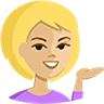 Person Tipping Hand: Medium-Light Skin Tone Emoji 💁🏼 image - Facebook Messenger (2016) style