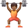 Person Lifting Weights: Medium-Dark Skin Tone Emoji 🏋🏾 image - Samsung style