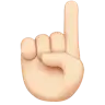 Index Pointing Up: Light Skin Tone Emoji ☝🏻 image - Apple style