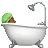 Person Taking Bath: Medium-Dark Skin Tone
