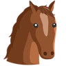 Face de cheval Emoji 🐴 image - Facebook Messenger (2016) style