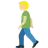 Man Walking: Medium-Light Skin Tone