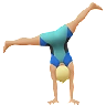 Man Cartwheeling: Medium-Light Skin Tone Emoji 🤸🏼‍♂️ image - Apple style