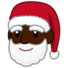 Santa Claus: Dark Skin Tone Emoji 🎅🏿 image - Emojidex style
