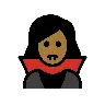 Woman Vampire: Medium-Dark Skin Tone Emoji 🧛🏾‍♀️ image - OpenMoji style