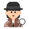 Detective: Light Skin Tone Emoji 🕵🏻 image - Tossface style