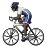 Person Biking: Dark Skin Tone Emoji 🚴🏿 image - Huawei Harmony OS style