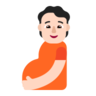 Pregnant Person: Light Skin Tone Emoji 🫄🏻 image - Microsoft Classic 2D style