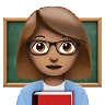 Woman Teacher: Medium Skin Tone Emoji 👩🏽‍🏫 image - Apple style