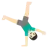 Man Cartwheeling: Light Skin Tone