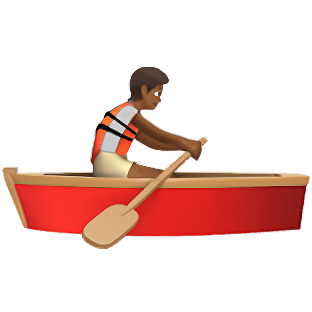 Person Rowing Boat: Medium-Dark Skin Tone