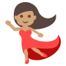 Woman Dancing: Medium Skin Tone Emoji 💃🏽 image - EmojiTwo style