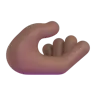 Palm Up Hand: Medium-Dark Skin Tone Emoji 🫴🏾 image - Microsoft 3D Fluent style
