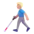 Man With White Cane: Medium-Light Skin Tone