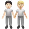 People Holding Hands: Light Skin Tone, Medium-Light Skin Tone Emoji 🧑🏻‍🤝‍🧑🏼 image - Apple style