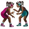 Women Wrestling: Medium-Dark Skin Tone Emoji 🤼🏾‍♀️ image - Apple style