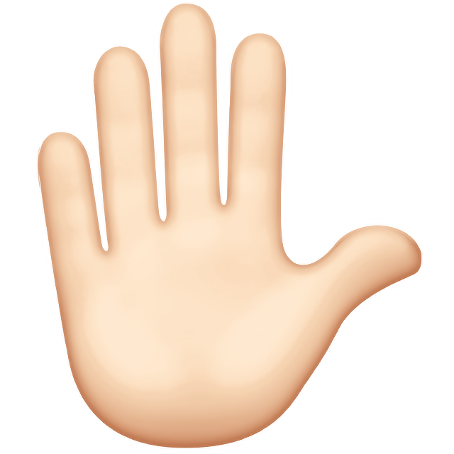 Raised Hand: Light Skin Tone