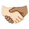 Handshake: Light Skin Tone, Medium Skin Tone Emoji 🫱🏻‍🫲🏽 image - Google Noto Color Animated style