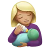 Woman Feeding Baby: Medium-Light Skin Tone Emoji 👩🏼‍🍼 image - Apple style