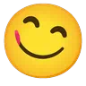 Face Savoring Food Emoji 😋 image - Google Noto Color Animated style