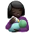 Woman Feeding Baby: Dark Skin Tone