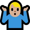 Man Shrugging: Medium-Light Skin Tone Emoji 🤷🏼‍♂️ image - Microsoft Windows 10 Segoe UI Emoji style