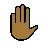Raised Hand: Medium-Dark Skin Tone