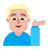 Man Tipping Hand: Medium-Light Skin Tone Emoji 💁🏼‍♂️ image - Microsoft Classic 2D style