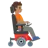 Person In Motorized Wheelchair Facing Right: Medium Skin Tone