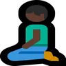 Person Kneeling: Dark Skin Tone Emoji 🧎🏿 image - Microsoft Windows 10 Segoe UI Emoji style