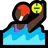 Woman Playing Water Polo: Dark Skin Tone