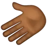 Leftwards Hand: Medium-Dark Skin Tone Emoji 🫲🏾 image - WhatsApp style