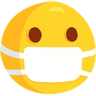 Visage avec masque chirurgical Emoji 😷 image - Facebook Messenger (2016) style